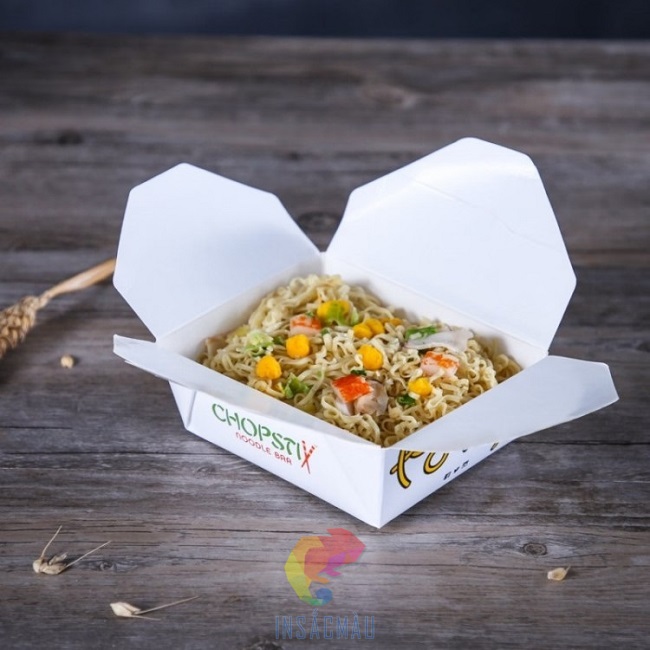 Mẫu hộp đựng mì hình chữ nhật