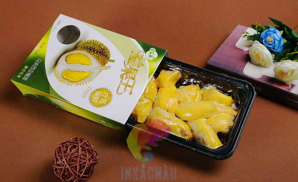 Mẫu hộp giấy đựng sầu riêng tách múi đông lạnh