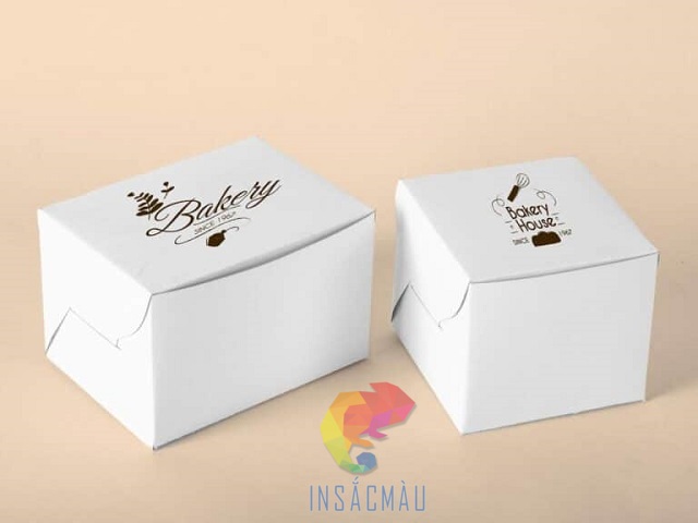 Mẫu hộp giấy đựng bánh sinh nhật mini bằng giấy couche