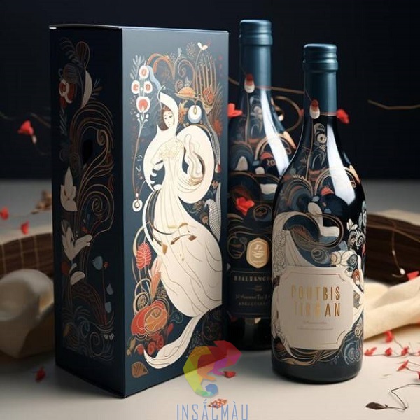 Mẫu hộp cứng đựng rượu thiết kế ấn tượng