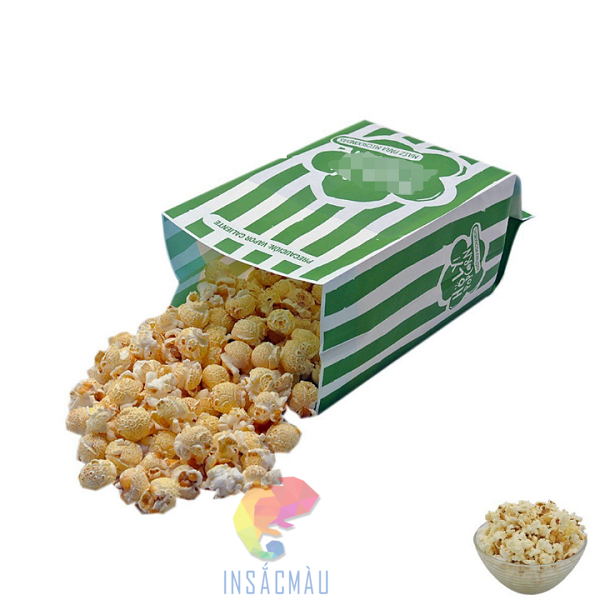 Mẫu túi giấy đựng bắp rang bơ