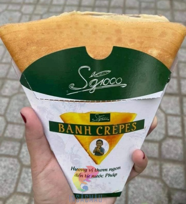 Mẫu túi giấy đựng bánh crepe