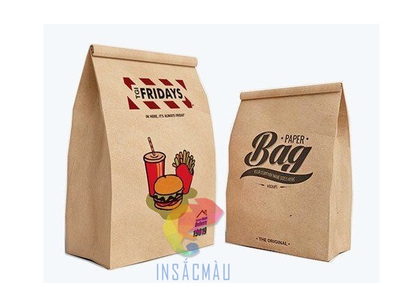 Mẫu túi giấy đựng bánh hamburger