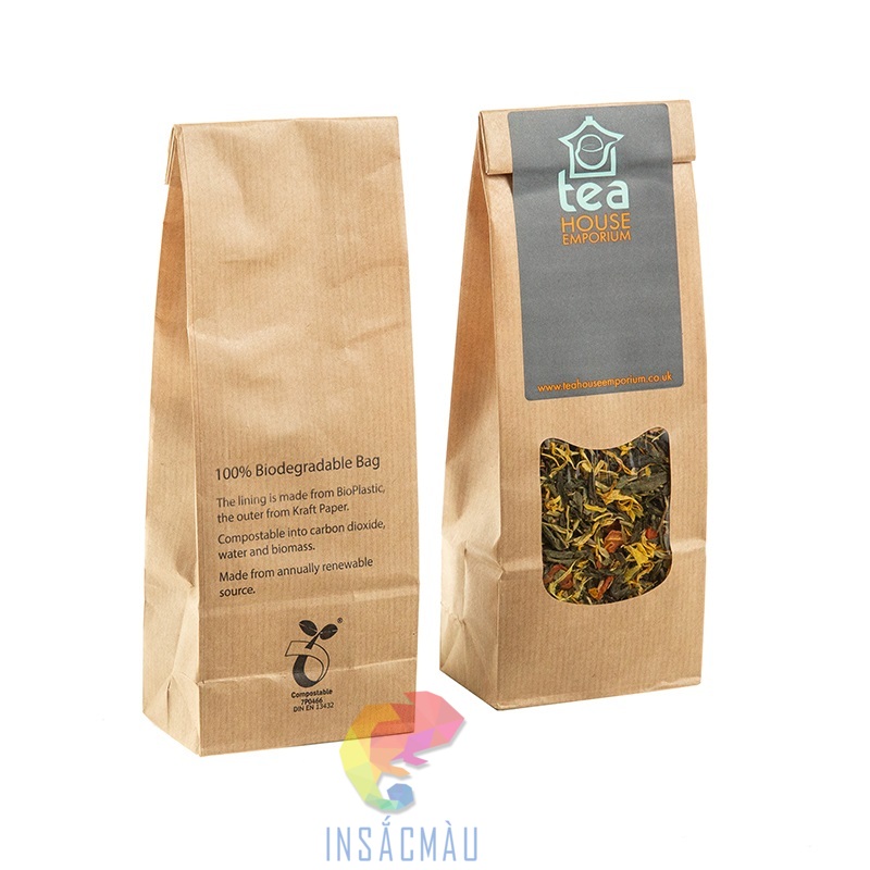 Mẫu bao bì túi giấy đựng trà