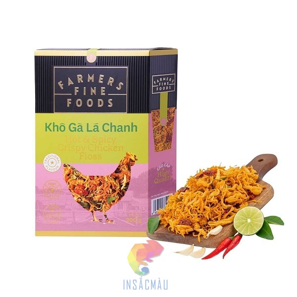 Mẫu hộp giấy đựng khô gà đẹp, thiết kế ấn tượng