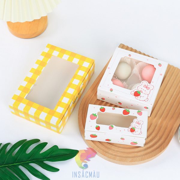 Mẫu hộp giấy đựng bánh mochi