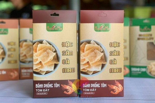 Mẫu hộp giấy đựng bánh phồng tôm