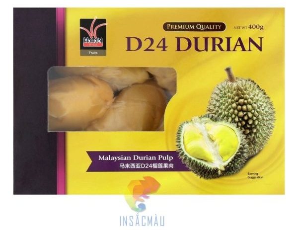 Mẫu hộp giấy đựng sầu riêng có cửa sổ