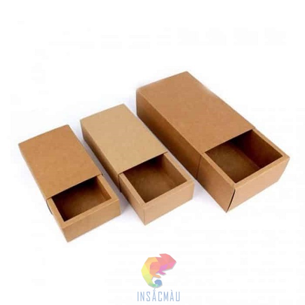 Mẫu hộp giấy kraft kiểu nắp trượt