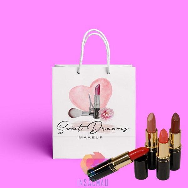 Mẫu túi giấy đựng son môi dáng đứng