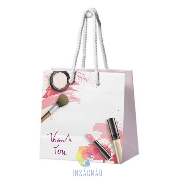 Mẫu túi giấy đựng son hình vuông size nhỏ