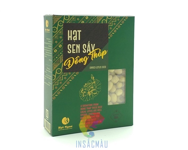 Các loại chất liệu in hộp giấy đựng hạt sen phổ biến