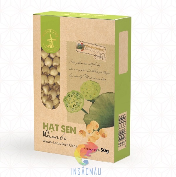 Mẫu hộp đựng hạt sen bằng giấy kraft