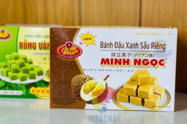 Mẫu hộp đựng bánh đậu xanh sầu riêng