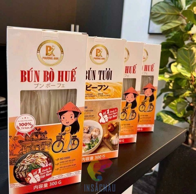 Quy cách in hộp giấy đựng bún khô tại In Sắc Màu