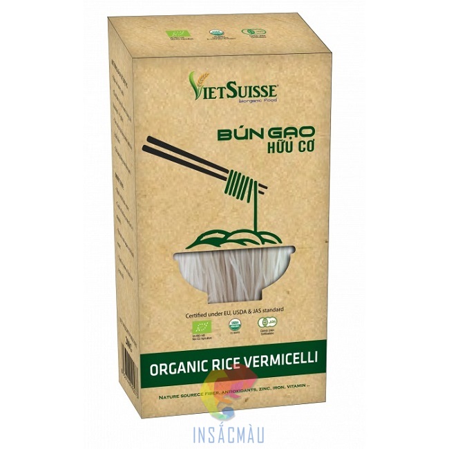 Mẫu hộp đựng bún gạo khô kiểu nắp dán