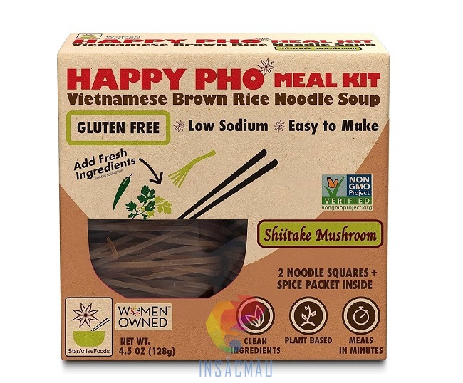 Mẫu hộp đựng bún khô từ gạo lứt huyết rồng