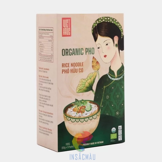 Mẫu hộp giấy đựng phở khô thiết kế ấn tượng