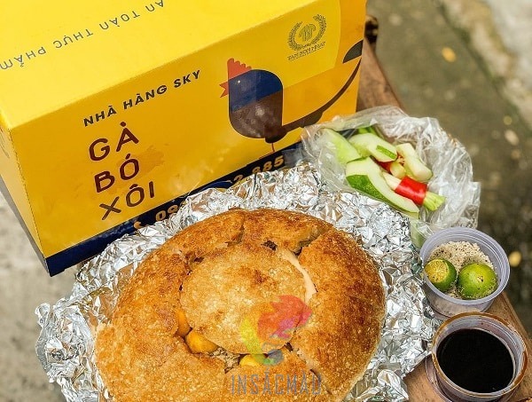 Mẫu hộp giấy đựng gà bó xôi đẹp, màu sắc bắt mắt