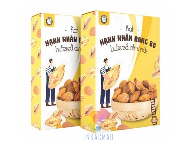 Mẫu hộp đựng hạt dẻ dinh dưỡng kiểu nắp gài hai đầu