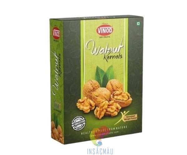 Mẫu hộp đựng hạt óc chó kiểu nắp gài đơn giản