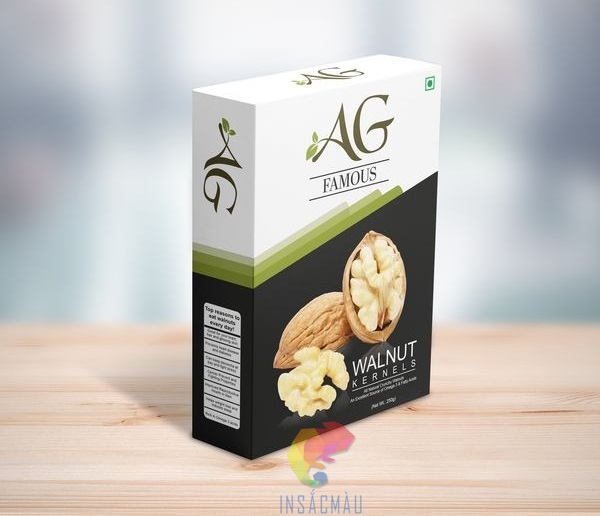 Mẫu hộp đựng hạt óc chó thiết kế theo yêu cầu