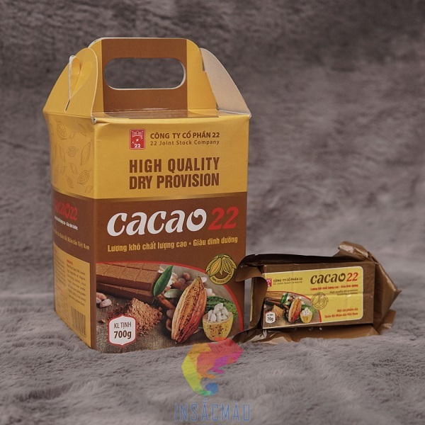 Mẫu hộp đựng lương khô cacao