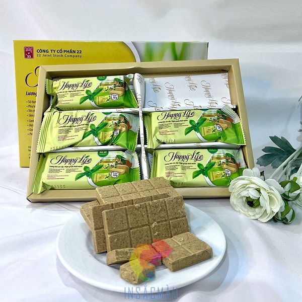 Mẫu hộp giấy đựng lương khô có ngăn