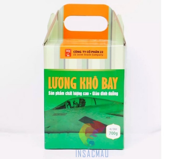 Mẫu hộp đựng lương khô bằng giấy ivory