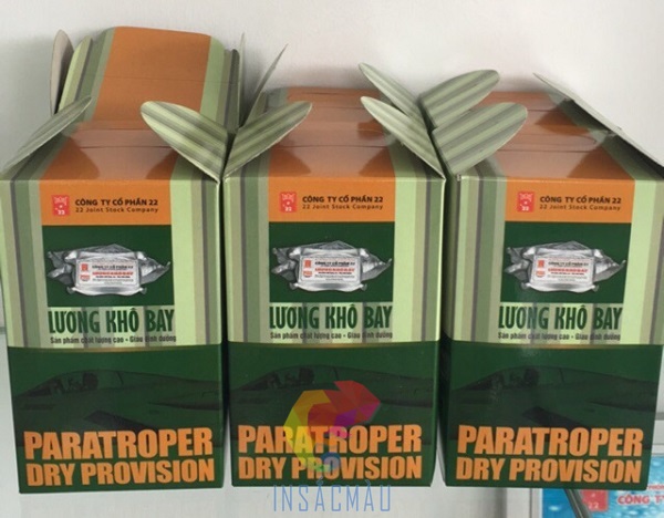 Mẫu hộp đựng lương khô kiểu dáng thiết kế theo yêu cầu