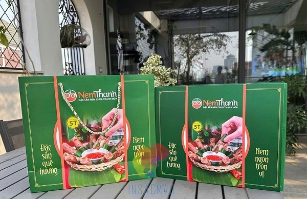 Mẫu hộp giấy đựng nem chua đẹp ấn tượng