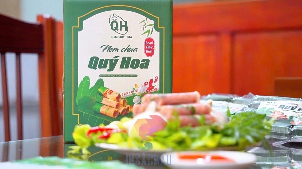 Mẫu hộp đựng nem chua bằng giấy carton sóng bồi