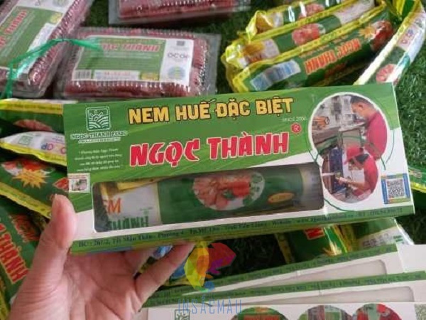 Mẫu hộp đựng nem chua có cửa sổ