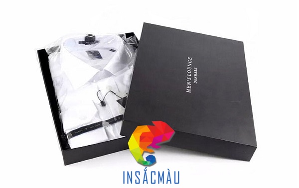 Mẫu hộp đựng quần áo nắp âm dương in logo bắt mắt