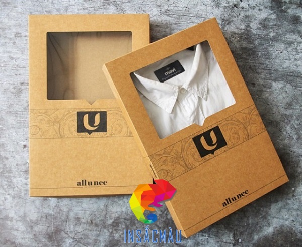 Mẫu hộp giấy kraft đựng áo sơ mi