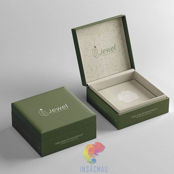 Mẫu hộp giấy đựng quà dáng nắp gập, in logo nổi bật