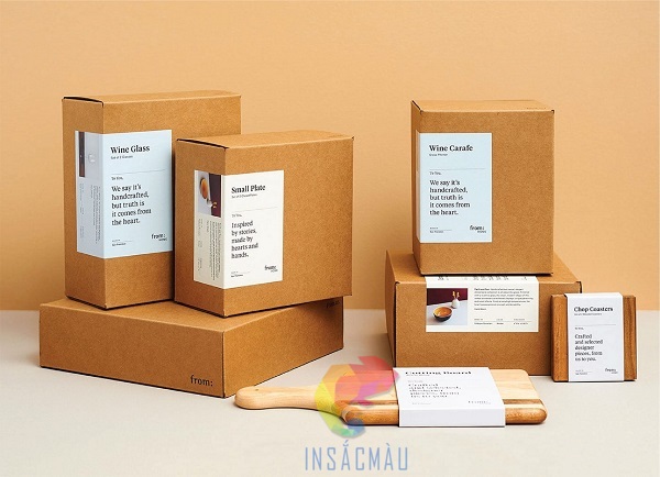 Mẫu hộp giấy kraft dáng nắp gài đơn giản, nhiều kích cỡ