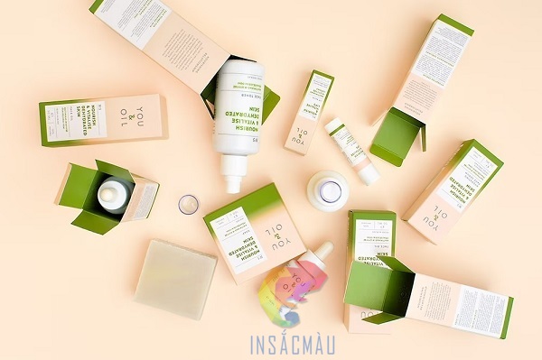 Mẫu hộp giấy đựng mỹ phẩm thiết kế sang trọng