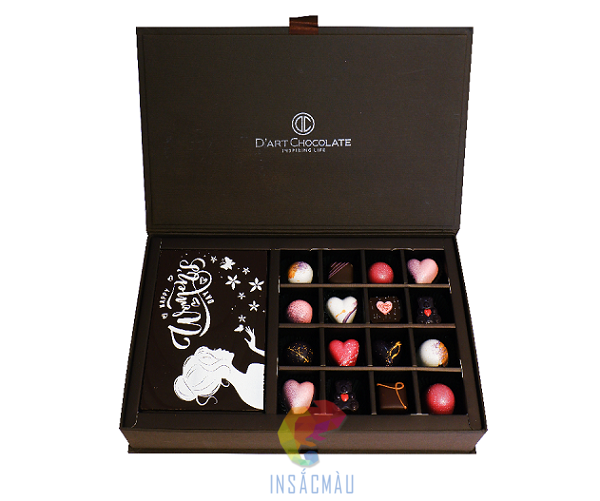 Mẫu hộp giấy cứng đựng socola