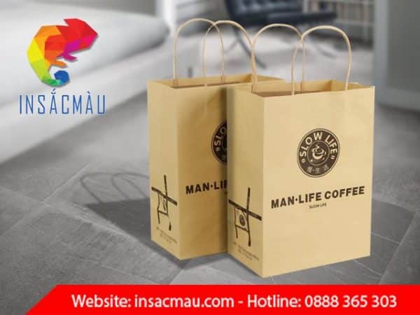 Mẫu túi giấy kraft đựng cà phê mang đi