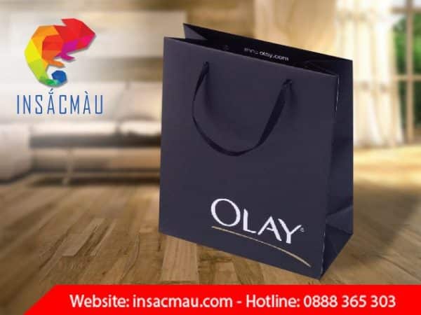 Mẫu túi giấy đựng mỹ phẩm thương hiệu Olay