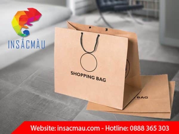 Mẫu túi giấy thời trang dáng ngang