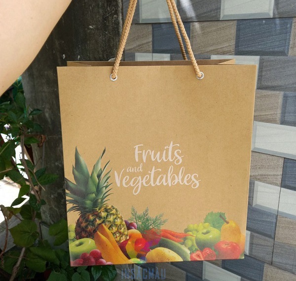 Chất liệu và định lượng giấy in túi đựng hoa quả