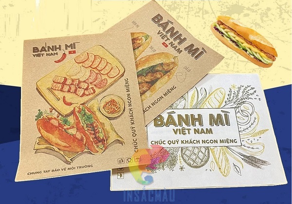 Hình dáng và kích thước của giấy gói bánh mì