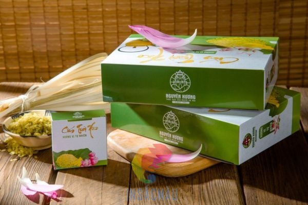 In hộp giấy đựng bánh cốm theo yêu cầu, mọi số lượng, giá rẻ tại In Sắc Màu