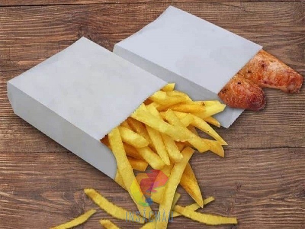 Kích thước túi phổ biến của túi giấy đựng khoai tây chiên