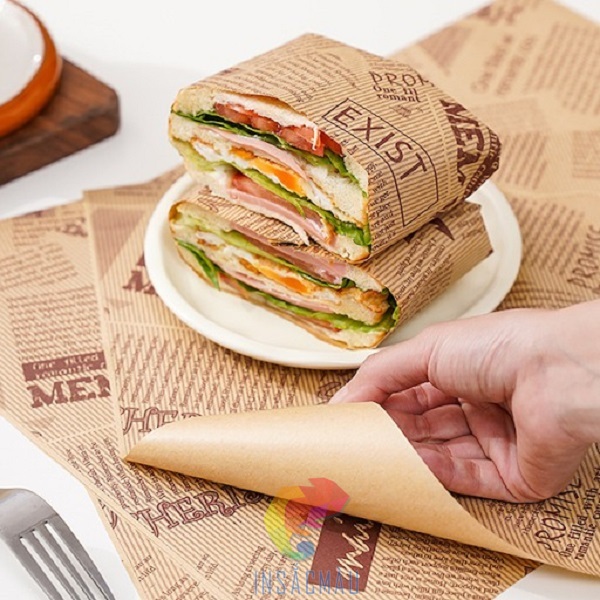 Mẫu giấy gói bánh mì sandwich