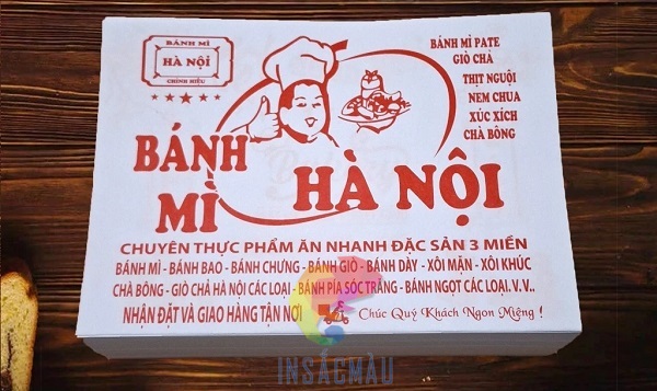 Mẫu giấy gói bánh mì Hà Nội