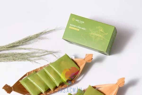 Mẫu hộp giấy đựng nhiều bánh cốm trong một hộp