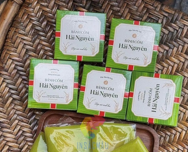 Mẫu hộp đựng 1 bánh cốm